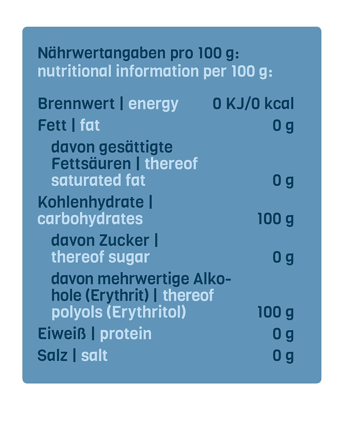 Nosugarsugar Erythrit Puder Streudose - Puderzuckerersatz Kalorienfrei, Paquete 19Er (19 X 250 G) Edulcorantes Naty Shop