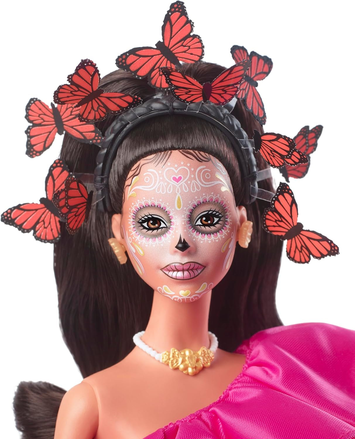 Muñeca Barbie del Día de los Muertos - Edición limitada con vestimenta tradicional y joyería, incluye soporte y certificado de coleccionista, para coleccionistas y fanáticos de 6 años en adelante, HJX14
