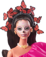 Muñeca Barbie del Día de los Muertos - Edición limitada con vestimenta tradicional y joyería, incluye soporte y certificado de coleccionista, para coleccionistas y fanáticos de 6 años en adelante, HJX14