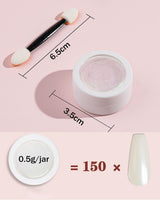 Wahrshei 6 Chrome Nail Powder, Chrome Pulver Nägel Mit Spiegeleffekt, Laser Chrome Puder, Polvo efecto perla para uñas esmaltadas en forma de donut