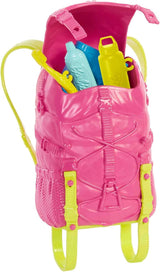 ¡Muñeca Barbie HDF74 en paquete doble! Muñeca Brooklyn Camping (Morena con coletas trenzadas, aprox. 29 cm) con cachorro, mochila, saco de dormir, 10 accesorios de camping, regalo para niños a partir de 3 años