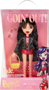 ¡Las Bratz van a salir! - Jade - 1 muñeca coleccionable con accesorios, atuendo, bolso, gafas de sol y cepillo - Juguete para niños - A partir de 6 años, rojo