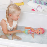 BABY Born Little Sister Mermaid 46 cm Muñeca sirena impermeable con pelo largo y aleta brillante móvil, incl. tiara y peine, 833681 Zapf Creation Dolls Naty Shop