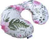 Medi Partners Almohada para el cuello del bebé Soporte para el cuello 100% algodón / Minky Almohada para el cuello del bebé para el coche Cochecito Viajes Viajes Dormir Almohada para el cuello Snooze Roll (REH con Minky gris) Almohadas ortopédicas cervicales Naty Shop Flower con Minky rosa claro