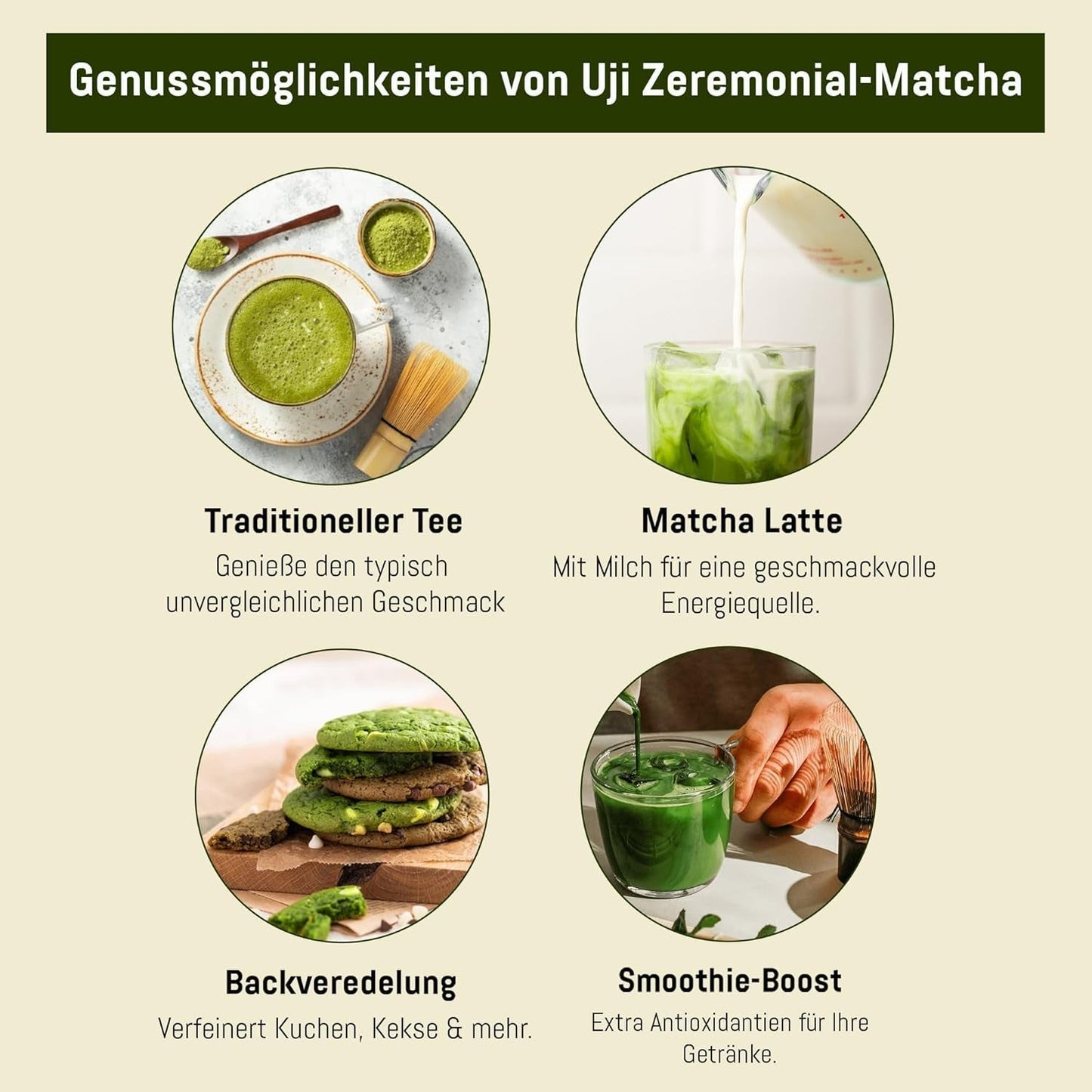 Grado Ceremonial UJI - Caja 30g - Bio - Matcha 100% Japonés - Primera Cosecha - Matcha Puro - Molido