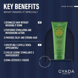 GYADA COSMETICS, Compresa Ayurvédica Fortalecedora Hialurvédica, Tratamiento Profesional para Cabello Fino y Débil, Anti-Frizz con Methi, Maca, Henna Neutra, Mascarilla Capilar Naty Shop 200ml
