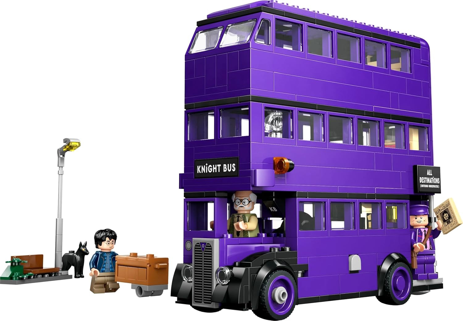 LEGO Harry Potter Aventuras con el Caballero Viajero Set de construcción 5 minifiguras que incluyen Ernie Prang, Stan Shunpike y Padfoot Bus Juguete para fanáticos del mundo mágico Niños y niñas de 8 años 76446 Juegos de construcción Beuche den LEGO-Store