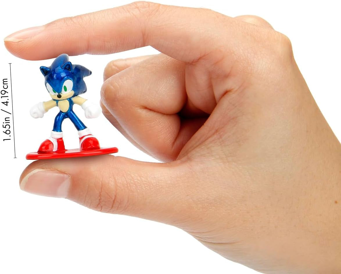 Jada Toys Figura de Sonic the Hedgehog (1 figura misteriosa en paquete ciego) - 1 figura coleccionable sorpresa de 13 figuras de Sonic, figura de nano metal (aprox. 4 cm) para niños y fanáticos a partir de 3 años, figuras de acción Wave 1 Naty Shop Título predeterminado