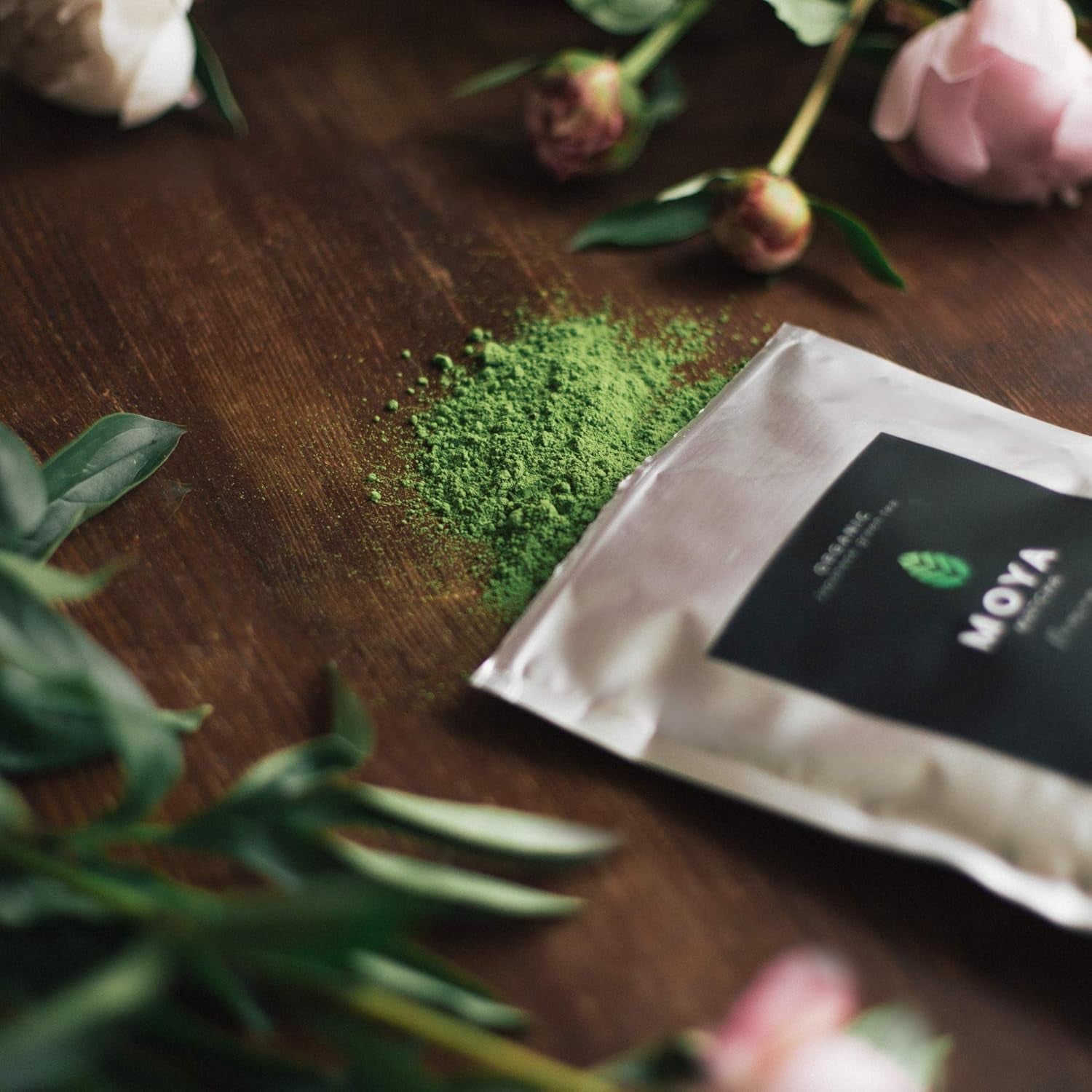Té verde orgánico Moya Matcha en polvo | 100 g calidad premium para ceremonia | Cultivado y cosechado orgánicamente en Uji, Japón | Té verde matcha en polvo | Ideal para la ceremonia japonesa del té de agua.