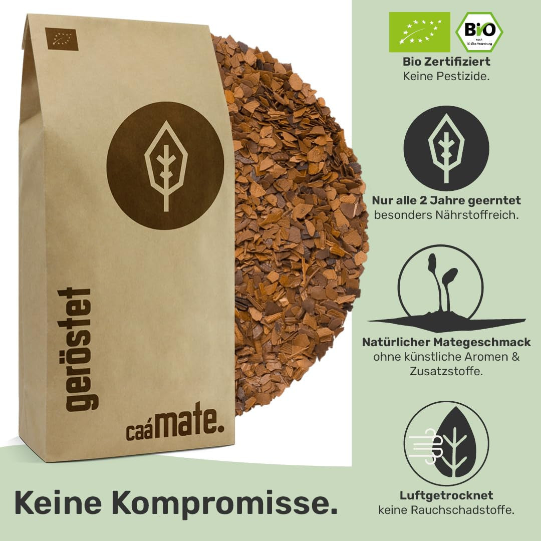 Mate Tostado BIO 1 KG ● Yerba Mate ● Orgánico, Fairtrade y secado al aire
