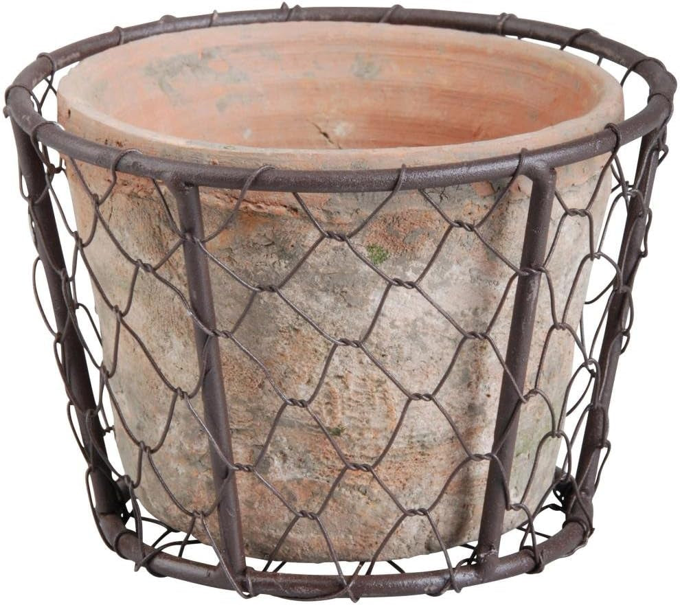 Olla Esschert AT10 en cesta de alambre