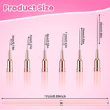 6 Stück Liner Nailart Pinsel Nageldesign Pinsel Set Dünn Acryl Nagelpunkt-Zeichenwerkzeug Nägel Dünne Nagelpinsel Set para Lange Linien, Dünne Detalles, Feines Zichnen 5/7/9/11/15/25 Mm (Rosa)