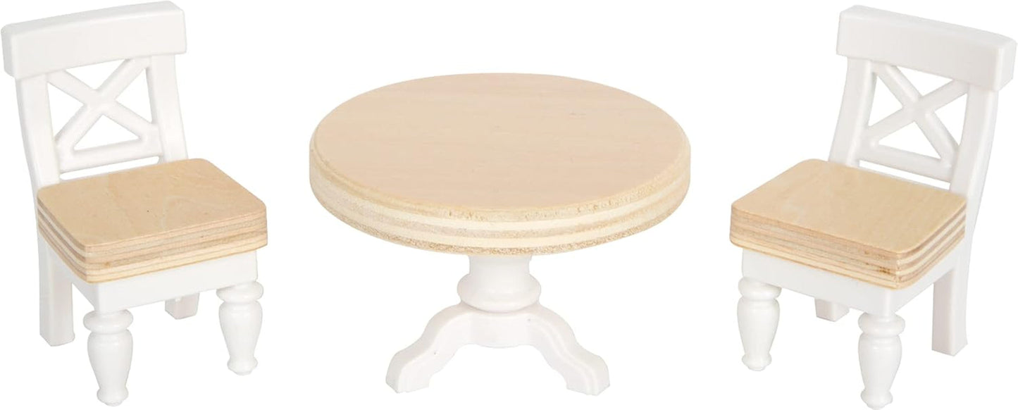 Small Foot Casa de Muñecas Casa Adosada de Madera de 3 Pisos con Frente Abierto y 12 Muebles para 3 Años y Más 11802 Casas de Muñecas Blanco Gris Naty Shop