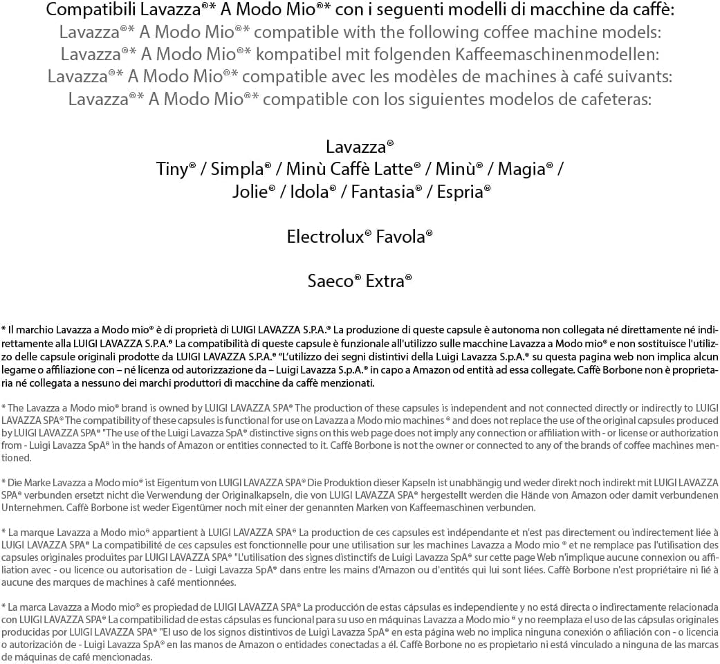 Caffè Borbone Don Carlo, Rote Mischung - 50 Kapseln - Compatible con Lavazza®* A Modo Mio®* Haushalts-Espressomaschinen