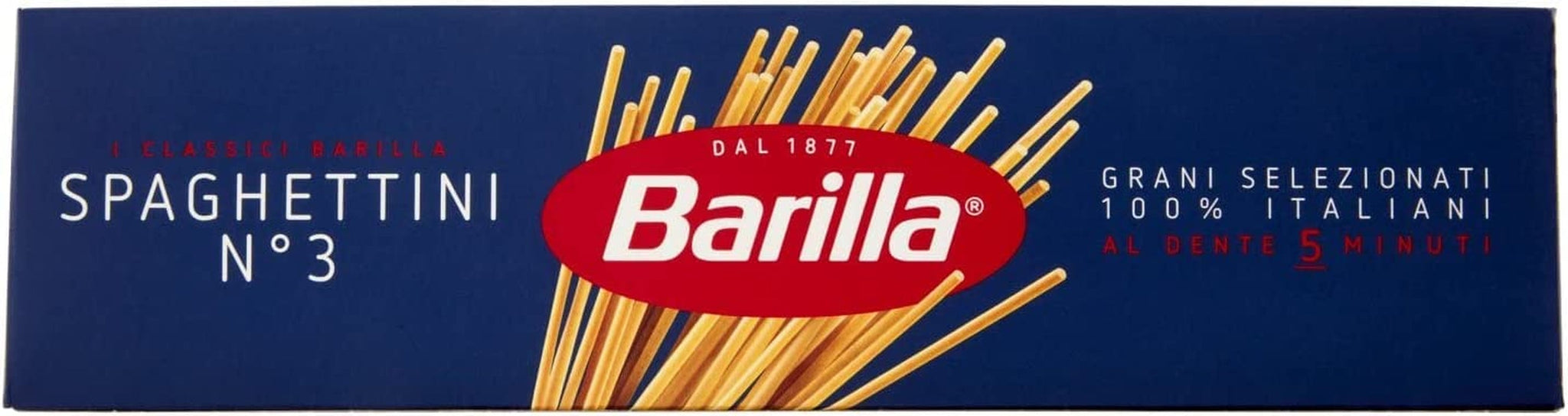 Barilla Pasta Klassische Spaghetti n.5 aus Hartweizen immer al dente de alta calidad, (1 x 500 g), insípido