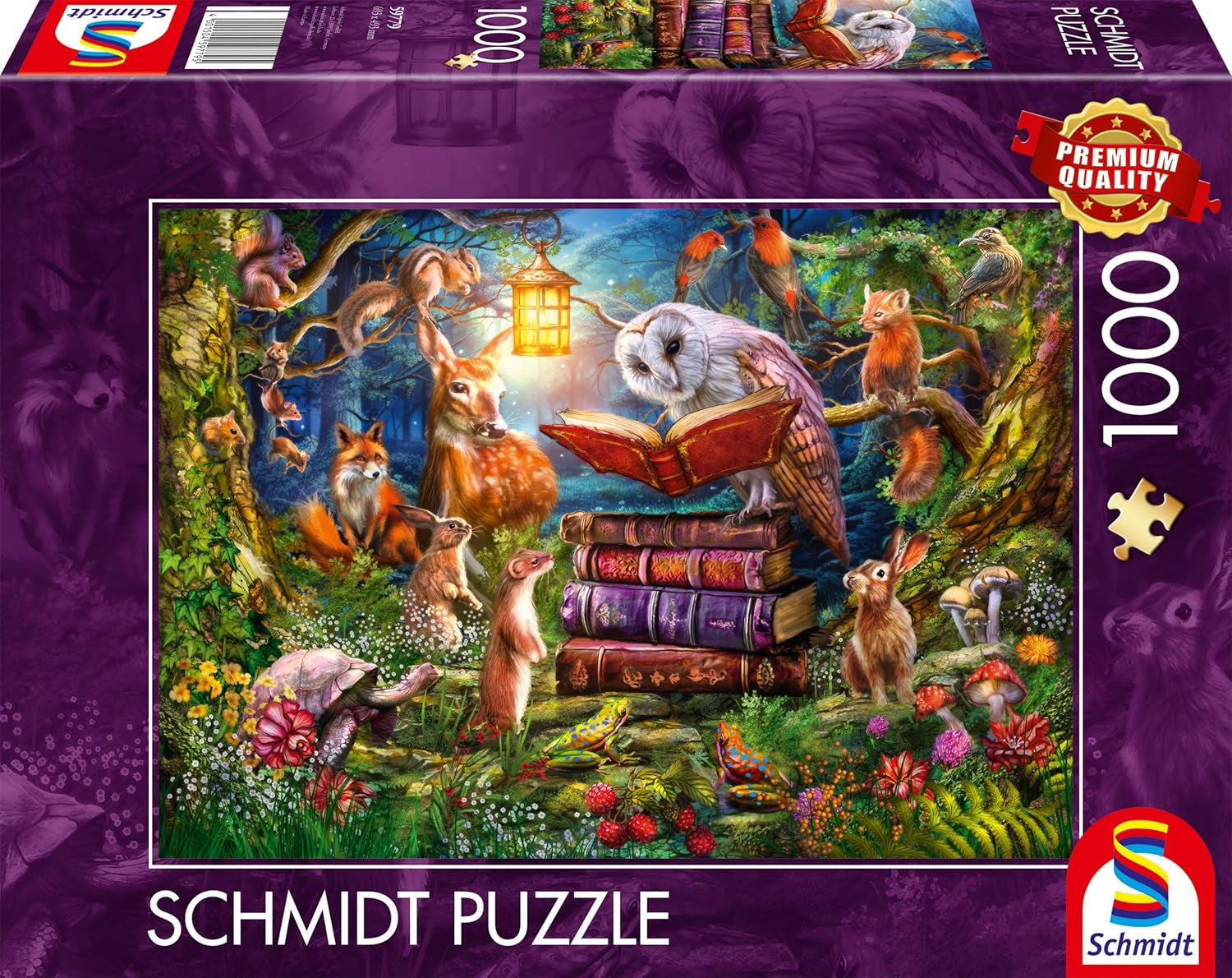 Schmidt Spiele 59779 Cuentos del bosque de noche, rompecabezas de 1000 piezas Naty Shop Título predeterminado