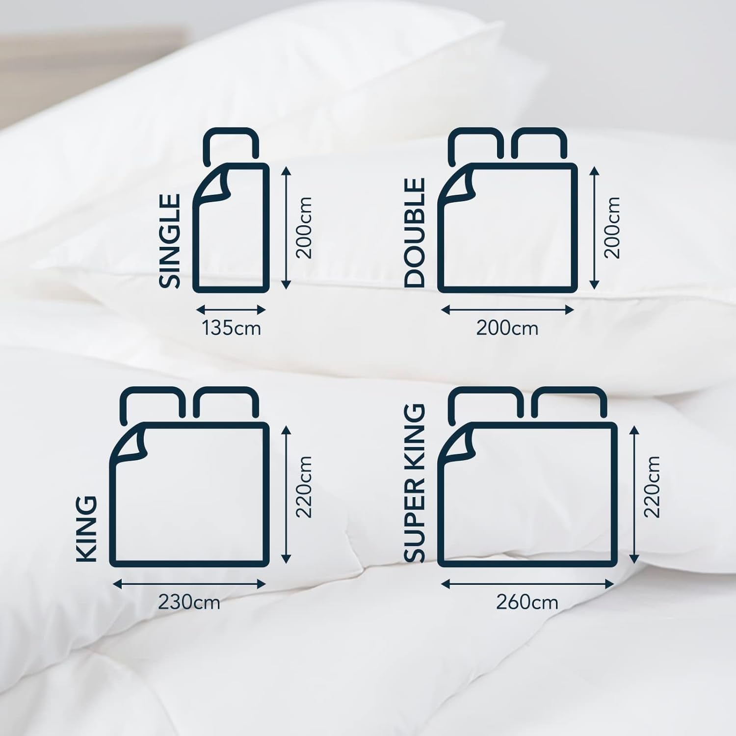 Edredón antialérgico Snuggledown Freshwash, 13,5 Tog Winter Warm, algodón, blanco, cama individual Edredones y edredones Naty Shop