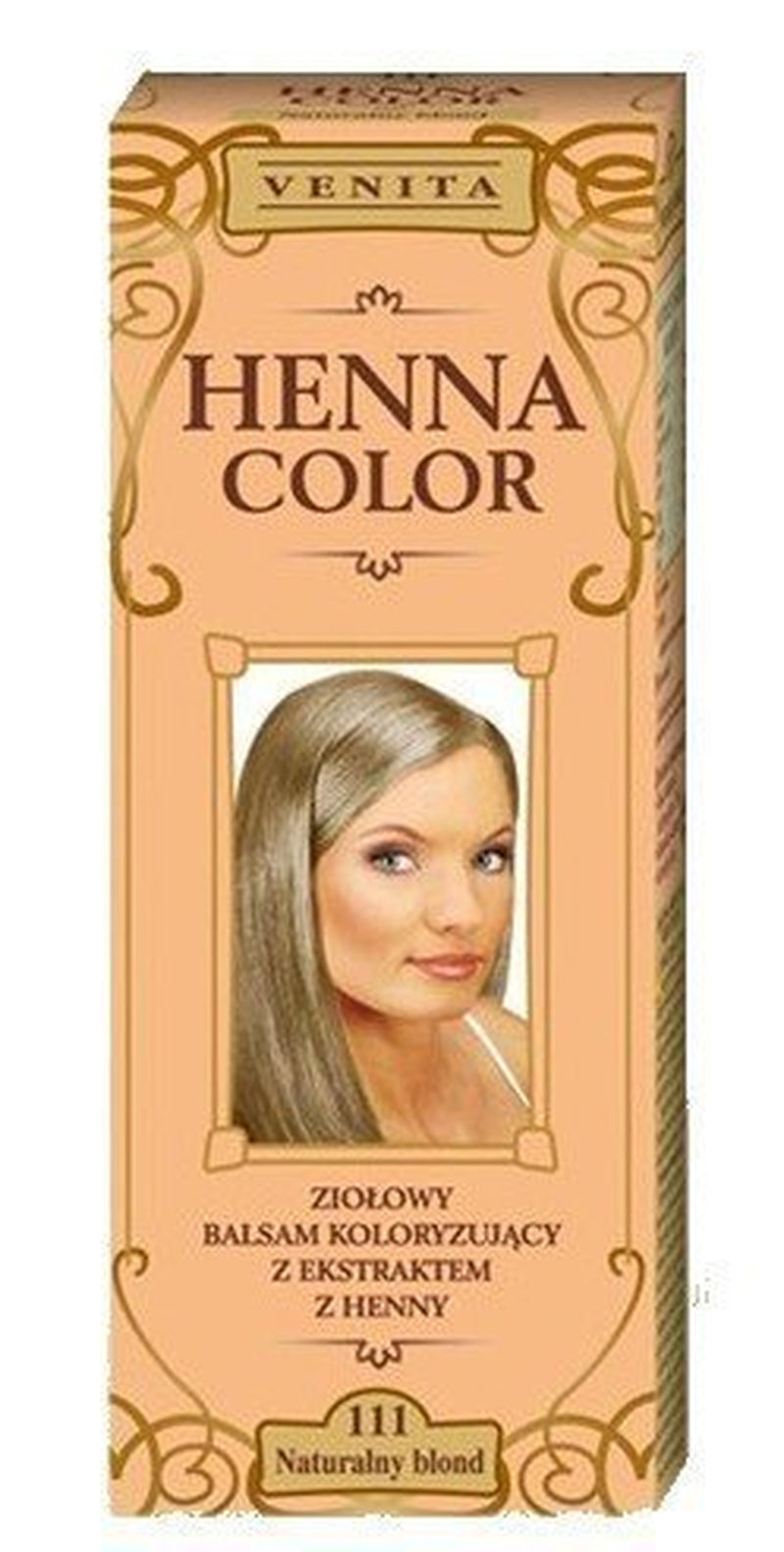 Henna Color 111 Acondicionador Natural para Cabello Rubio Color de Cabello Efecto Coloración Natural Henna Eco Tinte Capilar Naty Shop Beige (Rubio) 75 Ml (1 Pack)