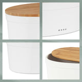 Kela panera con orificios de ventilación, panera de cerámica, SALENA, panera, blanco, 36,5 x 23,5 x 14 cm Cajas de almacenamiento de alimentos Naty Shop