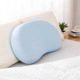 EGO HOME Almohada viscoelástica 40x80 cm con viscoelástica triturada - Almohada cervical ergonómica y transpirable para personas que duermen de lado, boca arriba o boca abajo - Certificado Oeko-Tex - Funda lavable