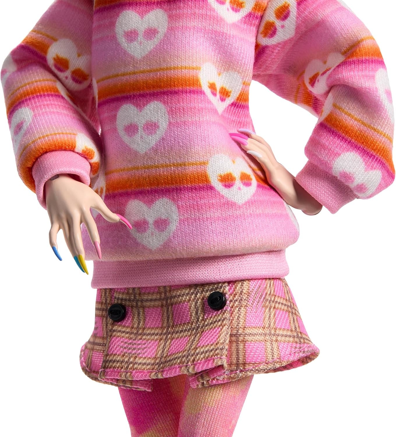 Muñeca Monster High Wednesday y accesorios Figura coleccionable de Enid Sinclair rosa con boina y mochila Soporte para muñecas HXJ05