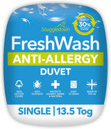 Snuggledown Freshwash Allergy Edredón, 13,5 Tog, cálido para el invierno, algodón, blanco, cama individual Naty Shop Comforters Twin 13,5 Tog