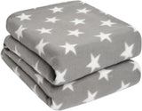 DREAMSCENE manta cómoda manta mullida manta de lana - manta de salón cálida invierno suave, manta de sofá, manta de sofá, manta de peluche para niños, mantas de salón y de peluche 120X150Cm, manta para sofá estrellas grises Camas y mantas Besuche den DREAMSCENE-Store Estrellas grises y blancas 150 X 200Cm