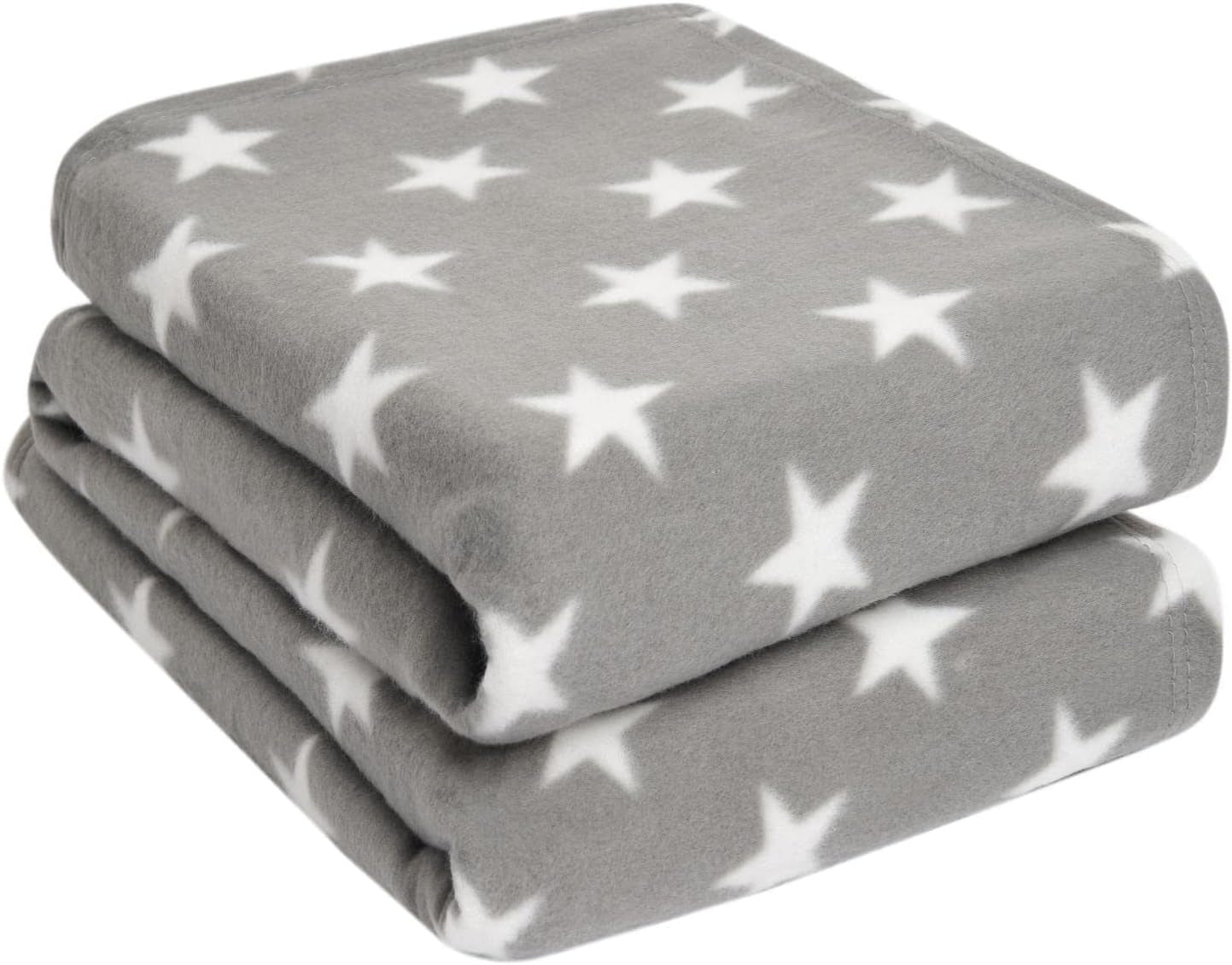 DREAMSCENE manta cómoda manta mullida manta de lana - manta de salón cálida invierno suave, manta de sofá, manta de sofá, manta de peluche para niños, mantas de salón y de peluche 120X150Cm, manta para sofá estrellas grises Camas y mantas Besuche den DREAMSCENE-Store Estrellas grises y blancas 150 X 200Cm