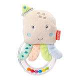 Fehn Octopus Toy Ring Bell - Sonajero, chirrido, juguete para sentir habilidades motoras - Juguete de peluche para bebé de tela suave - Juguete para bebés y niños pequeños 0+ meses Juguetes para bebés Naty Shop Octopus