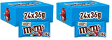 Paquete a granel de chocolate con maní de M&M, 24 x 45 g, lentejas con sabor a maní y chocolate, regalo de chocolate (1080 g), ideal como regalo con temática de fútbol