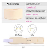 RESTCLOUD Soporte para el cuello de espuma suave, collar universal, soporte para el cuello ajustable para dormir - Alivia el dolor de cuello (blanco, cuello de 6,4 cm de profundidad, M) Almohadas ortopédicas cervicales Naty Shop
