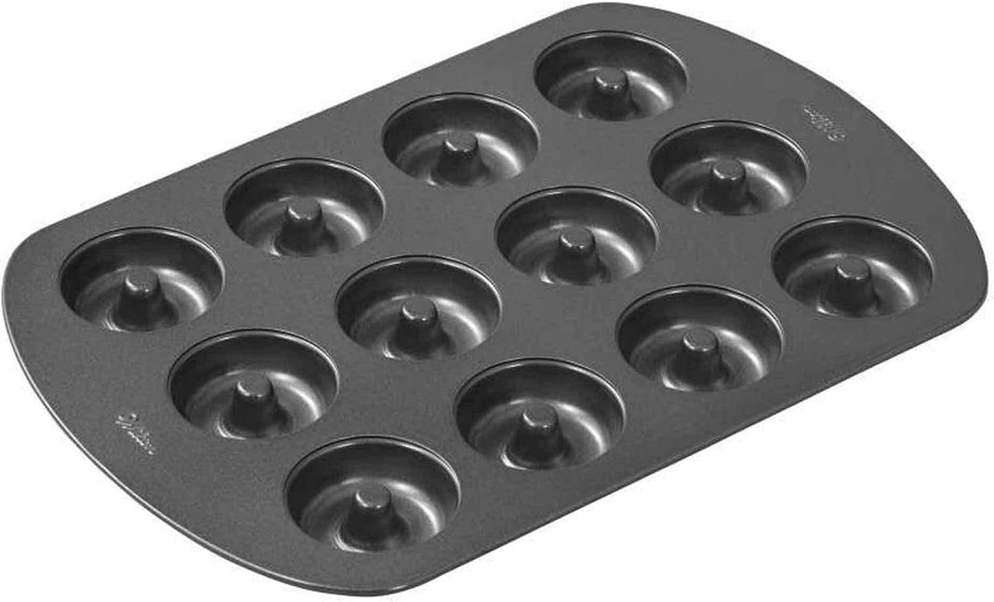 Wilton Donut-Backform Mit 12 Mulden Donutform, Hochwertige Donut Backform Mit Antihaftbeschichtung Für 12 Mini-Donuts, Spülmaschinenfest Moldes y bandejas para hornear Naty Shop Mini