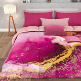 PETTI Artigiani Italiani - Edredón de invierno, Edredón de invierno, Edredón sencillo, Doble cara, Monocolor e impresión digital, 100% microfibra hipoalergénica, Made in Italy Edredones y edredones Naty Shop Mármol rosa Una Piazza E Mezza