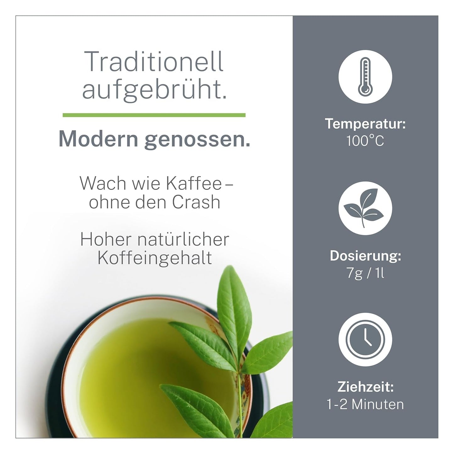 Pinhead Gunpowder Té Verde Orgánico a granel 1kg – Té verde orgánico de alta calidad procedente de China – Ligero sabor ahumado – Para gourmets y conocedores del té – Mycupoftea
