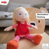 Muñeca blanda HABA Annelie - Muñeca blanda con el pelo arreglado - Con ropa intercambiable - A partir de 18 meses - 30 cm - Lavable - 1302108001