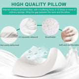Fityou Almohada Viscoelástica Almohada De Soporte Para El Cuello Almohada Ergonómica Para Dormir Almohada De Enfriamiento Diseño De Doble Cara Funda De Almohada Lavable (67,5X40X13Cm) Almohadas Ortopédicas Cervicales Naty Shop