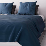 Soleil d'ocre adele, funda en zigzag, tirada del sofá, polialgodón, azul, 220 x 240 cm Edredones y colchas naty shop azul 220 x 240 cm