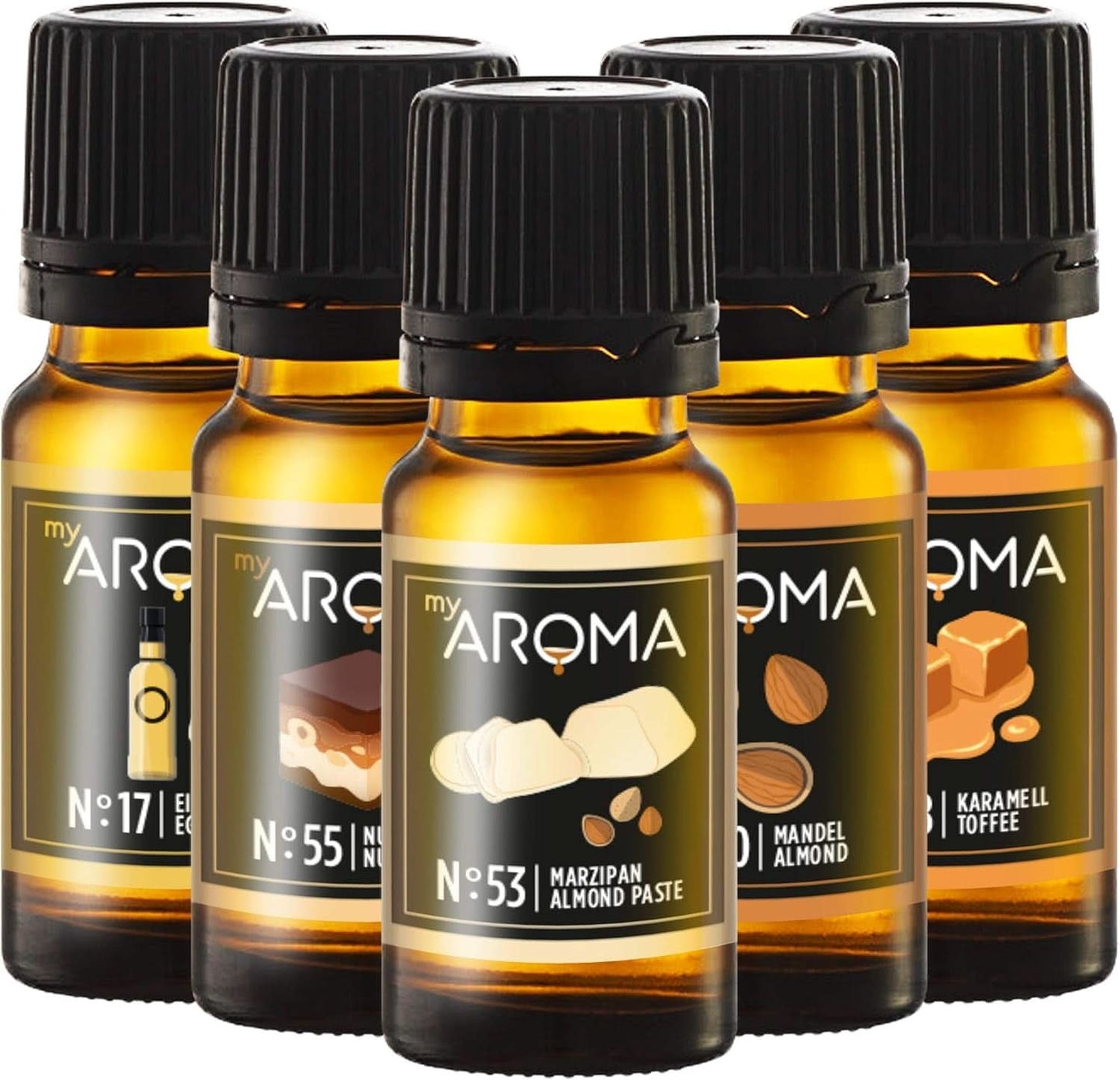 Miaroma | Set: Bosque y Pradera - Puro Sabor Natural con Sabor a Fruta y Sabor a Fruta (5 x 10 ml) | Naty Shop Edulcorantes Sin Azúcar y Sin Azúcar Master Baker