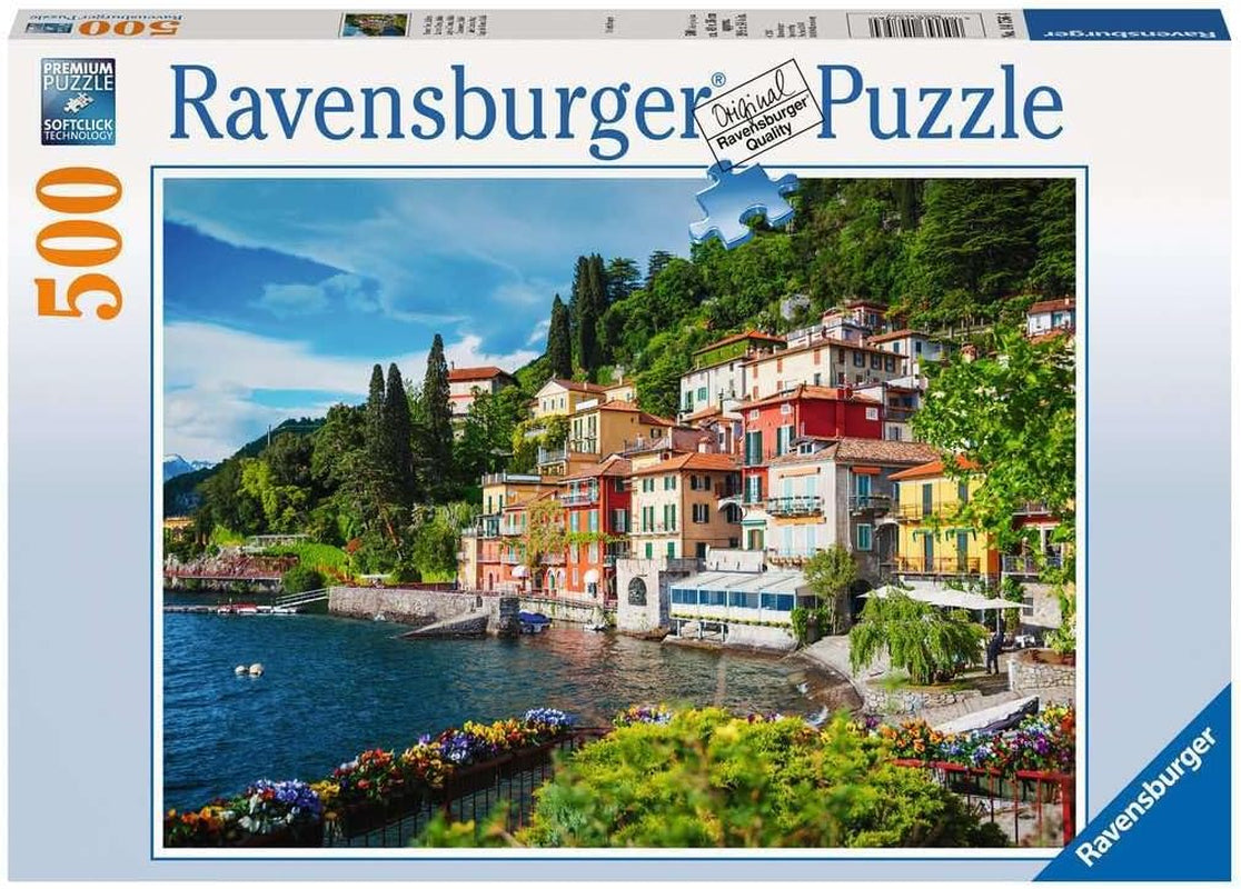Ravensburger Puzzle 12000201 - Lago Como, Italia - Puzzle de 500 piezas para adultos y niños mayores de 10 años, puzzle de paisajes con motivos italianos Puzzle Naty Shop Old Design