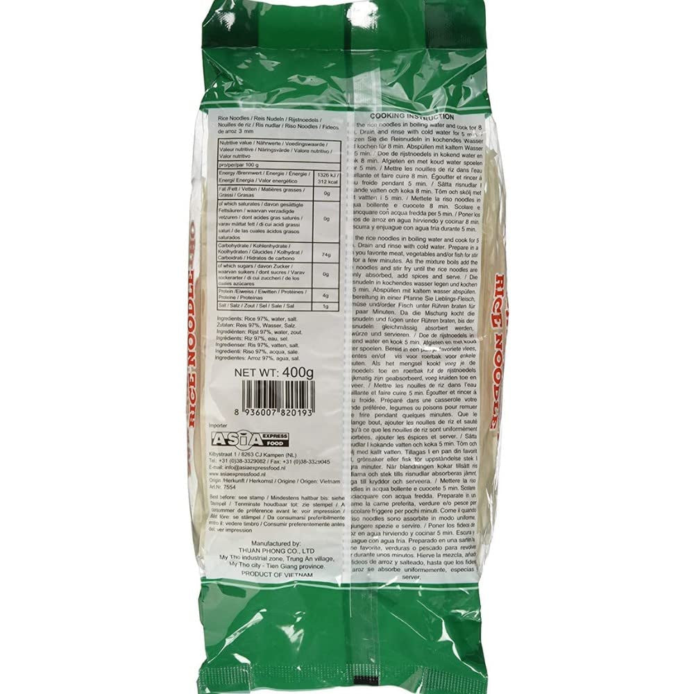 ARBOL DE BAMBÚ - Reisnudeln 3 Mm. - 1 X 400GR