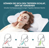 Almohada para el cuello Almohada para la cabeza Almohada ortopédica Almohada de espuma viscoelástica Almohada ergonómica para la cabeza Almohada de apoyo para el cuello Almohada antiimpacto lateral para personas que duermen de lado, boca arriba y boca abajo Almohadas ortopédicas cervicales blancas Naty Shop