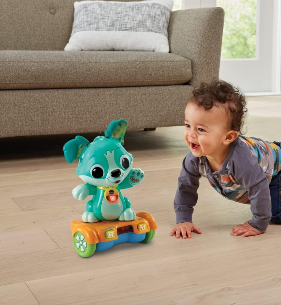 Vtech Baby Catch Me Puppy - Cachorro hoverboard motorizado que fomenta el movimiento - Con orejas móviles, canciones, sonidos y contenidos de aprendizaje - Para niños de 12 a 36 meses Bebe Toys Naty Shop