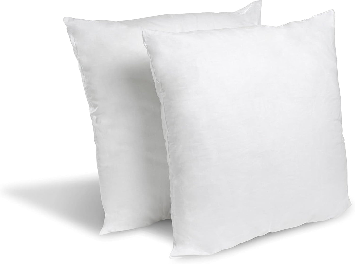 Azul Câlin Juego de 2 Almohadas Confort Firme "Alaska", Súper Relleno, Sobre 100% Percal de Algodón, Blanco, Forma Cuadrada 65 X 65 cm Naty Shop Almohadas Estándar