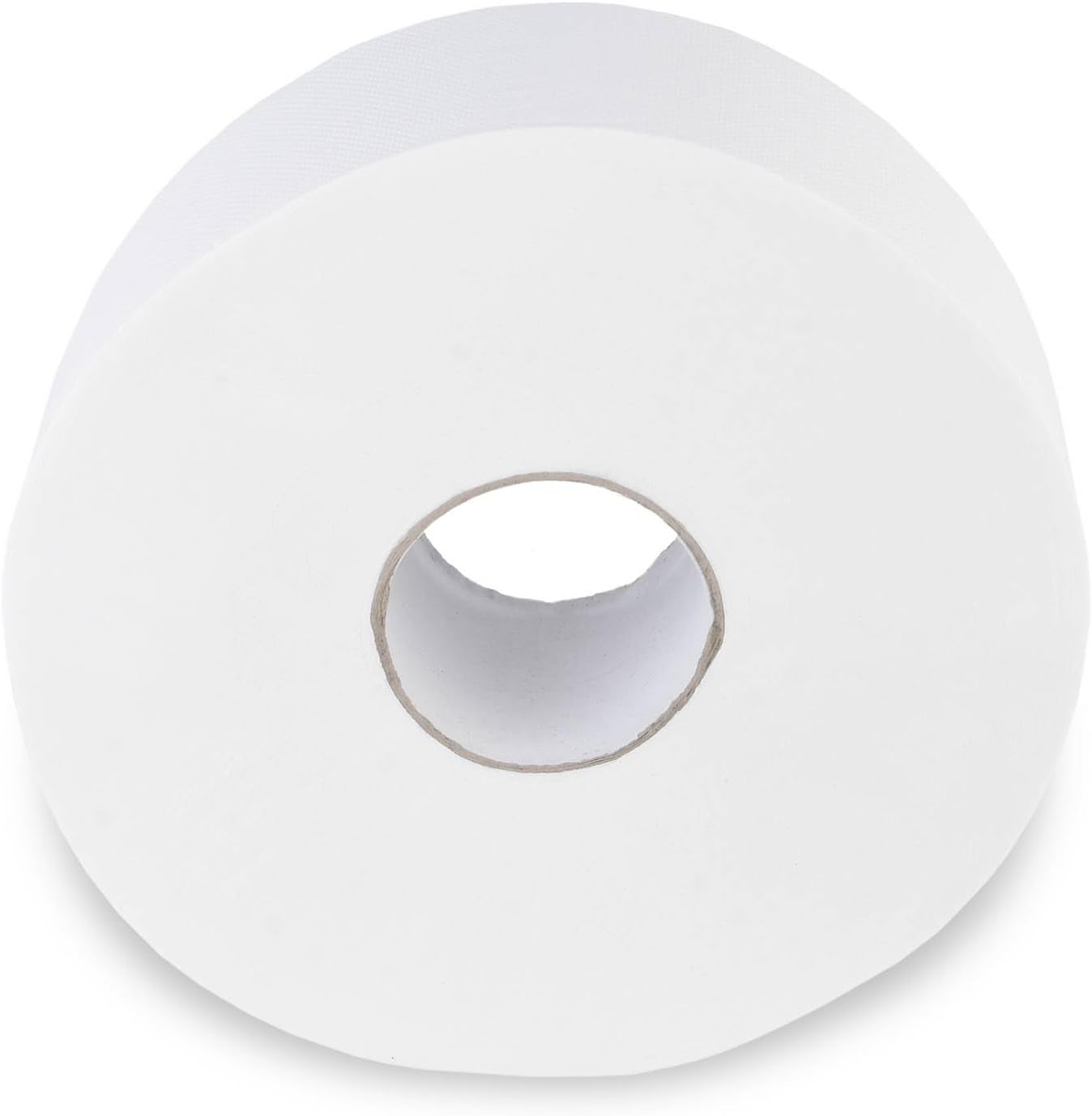 Papel higiénico Quicky Jumbo de 2 capas, 25 cm de diámetro, blanco brillante, con relieve de puntos finos, 6 rollos: absorbente y resistente al desgarro para una máxima higiene, ideal para instituciones públicas e industria