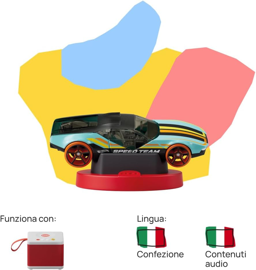 Figura sonora del ataque de dinosaurio Hot Wheels - Cuentos e historias sonoras para niños y niñas de 3 a 5 años, juguete con contenido educativo, versión italiana Jucarii Bebe Naty Shop