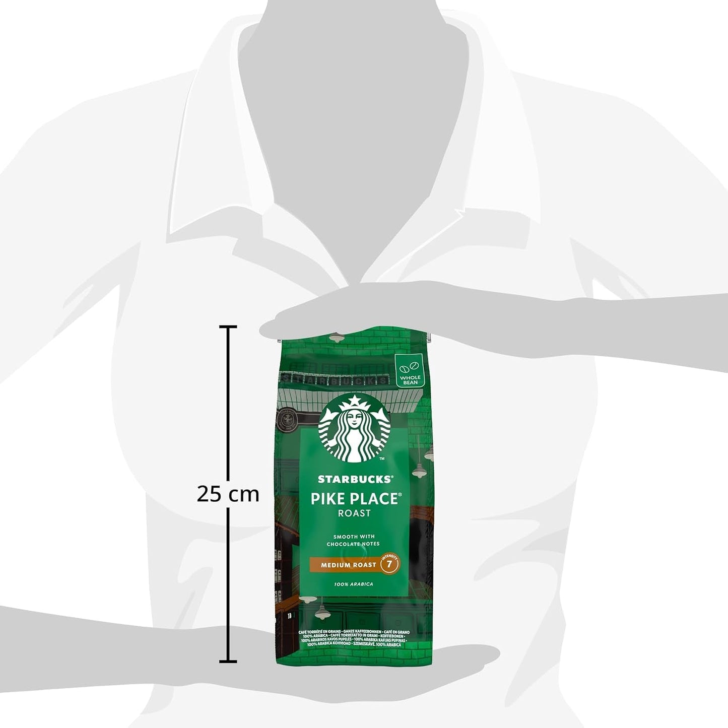 STARBUCKS Pike Place Roast, Mittlere Röstung, Ganze Kaffeebohnen 450g (paquete de 4)