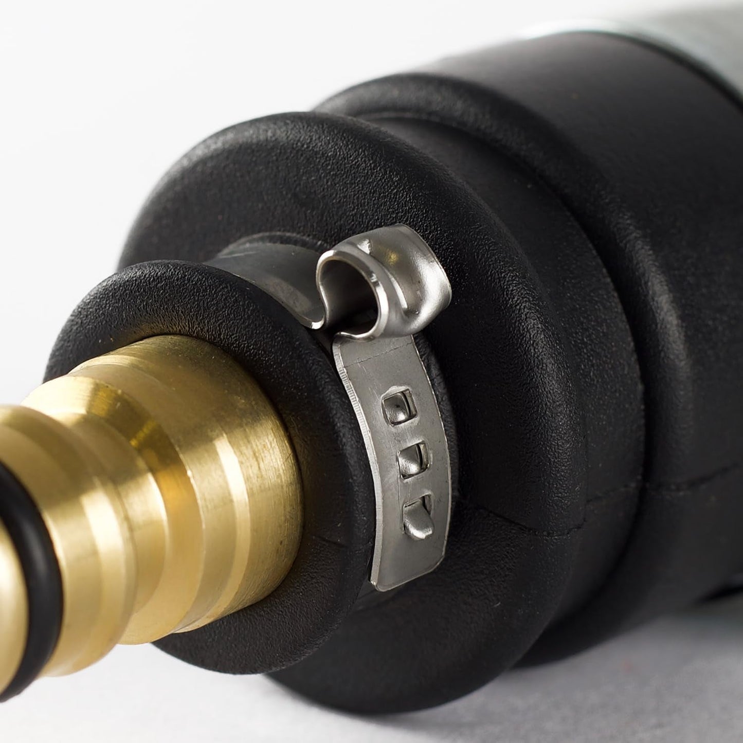 Conector de grifo push-fit | Diámetro 20-30 mm | Latón macizo | Seguro y duradero | Fijación segura | Robusto y resistente a la corrosión, negro/plata/oro