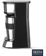 BEEM THERMO 2 GO Cafetera espresso monofiltro con vaso térmico de 0,4 l | Filtro permanente | Con temporizador de 24 horas para tomar una taza de café caliente por la mañana, sin esperas | 750 vatios