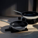 Juego de sartenes WMF Devil 2 piezas, sartén inducción 24, 28 cm, acero inoxidable Cromargan, revestimiento cerámico, apta para horno Ollas y Sartenes Naty Shop