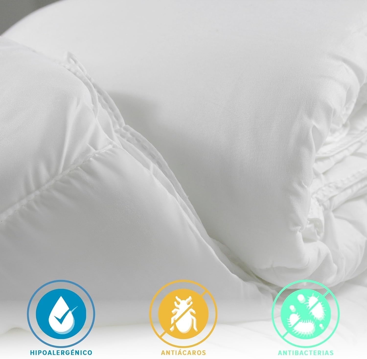 BOHEMIA | Edredón/ Relleno cama 120 cm, edredón 300 G/M², relleno hipoalergénico de fibras transpirables antiácaros, relleno extra suave y antibacterias, medida 200 X 200 cm Edredones y edredones Naty Shop